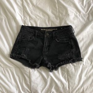 American Eagle Black Denim Shorts